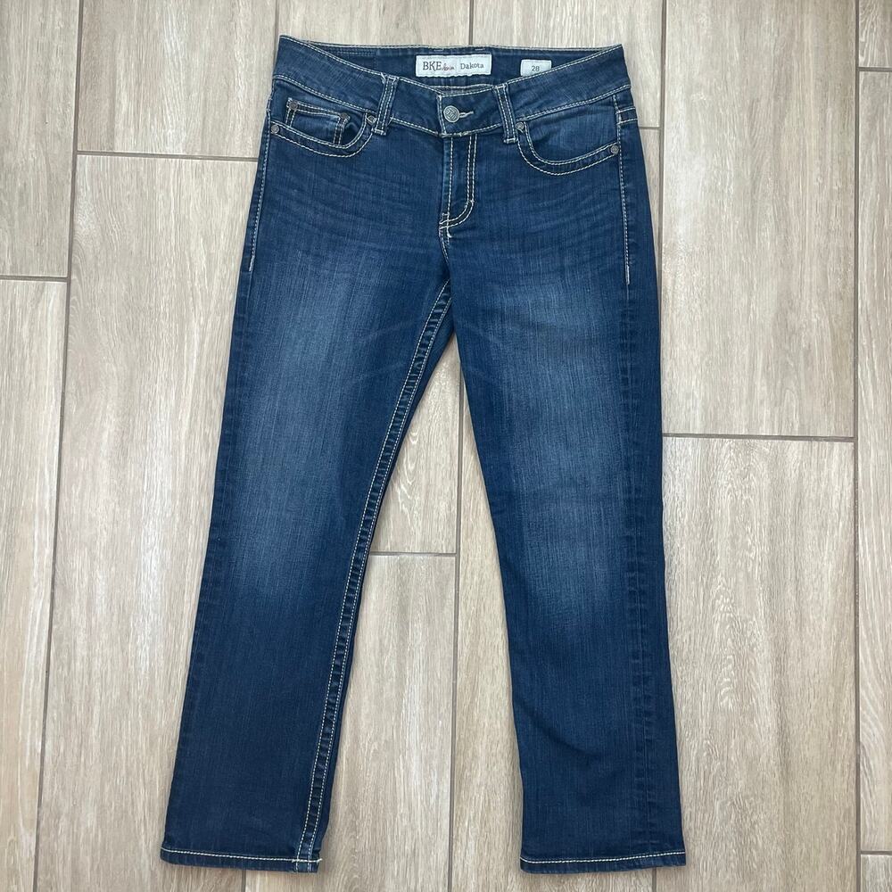 BKE Dakota Low Rise Bootcut Jeans Medium Dark Wash Womens Size 28
